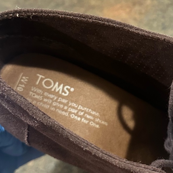 TOMS Women's Chocolate Lace-Up Suede Boots Size 10 - Picture 6 of 7